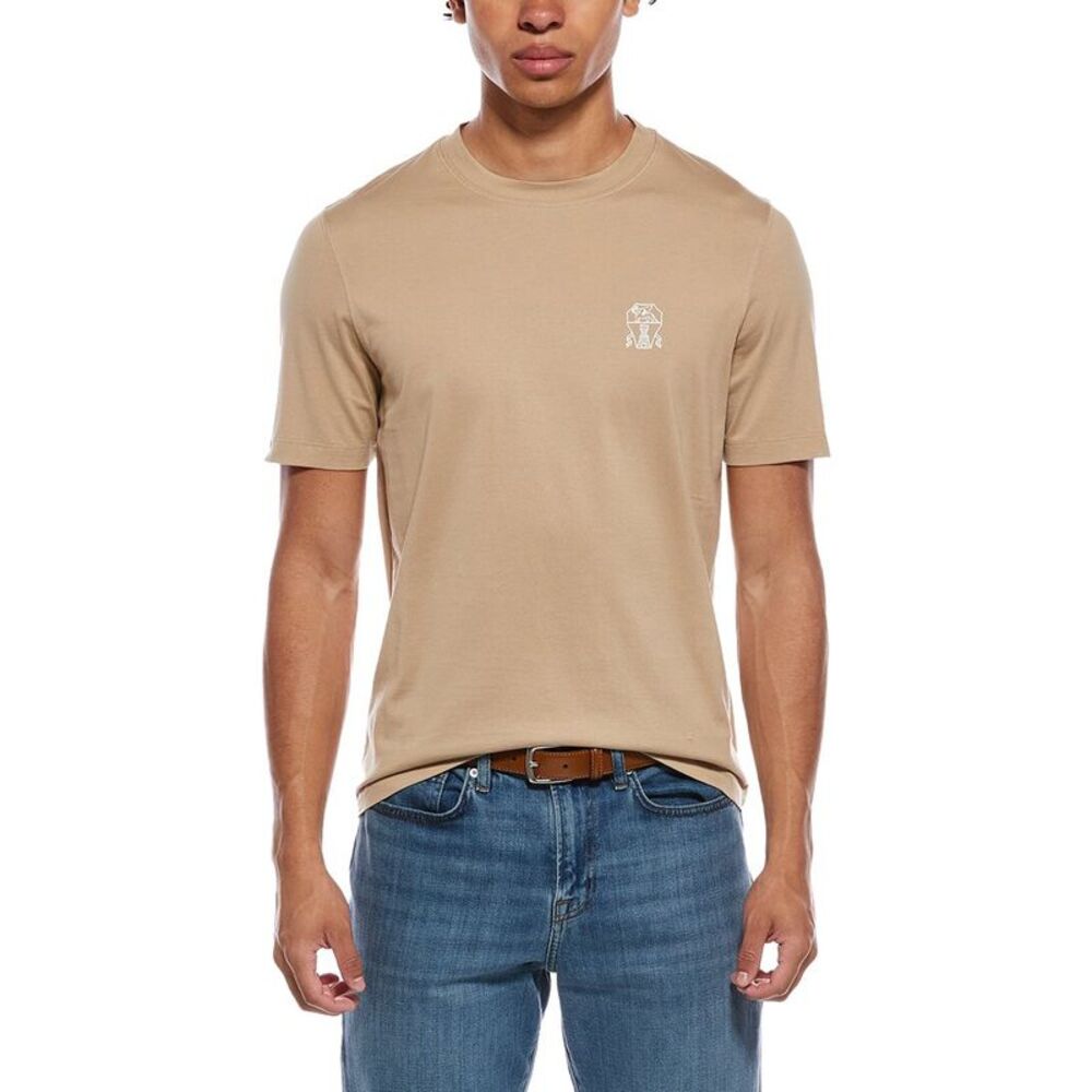 Brunello Cucinelli Mens  T-Shirt, Brown